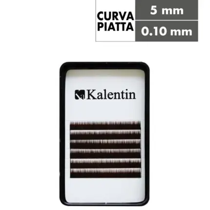 Kalentin Extensión de Cejas Planas Marrón Oscuro 5mm